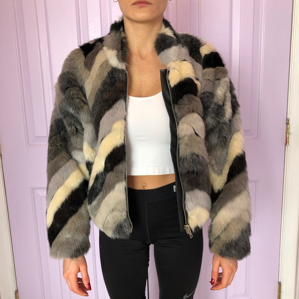 Faux fur coat
